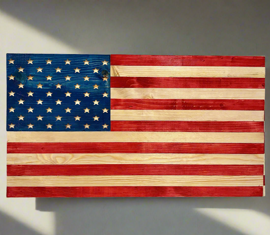 Wooden American Flag
