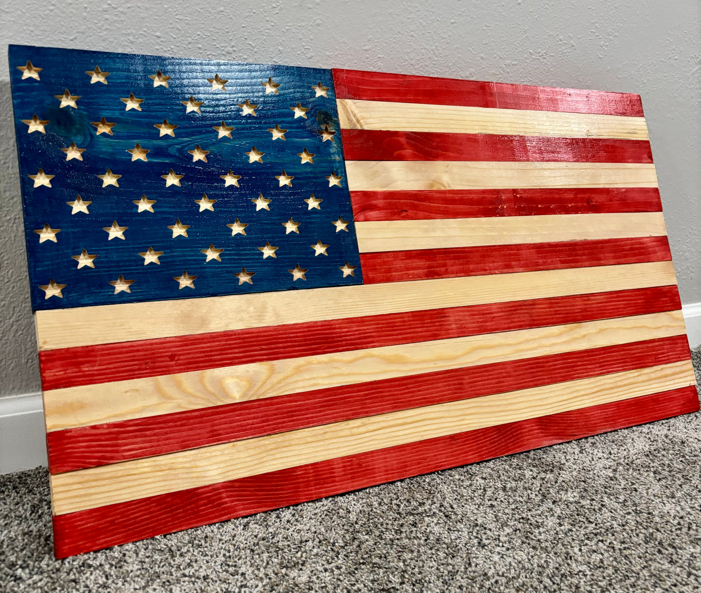 Wooden American Flag