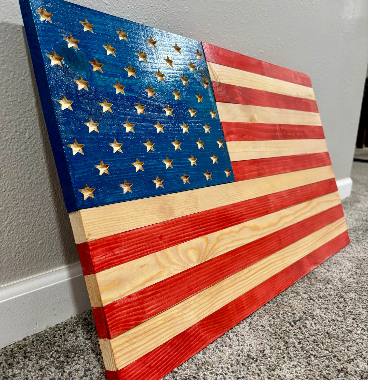 Wooden American Flag