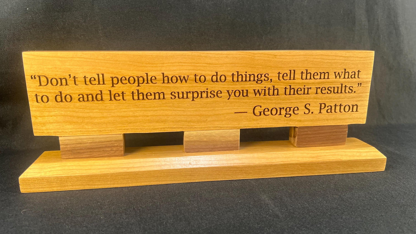 Custom Air Force Retirement Nameplate, Solid Hardwood Desk Plaque, Military Rank Name Display