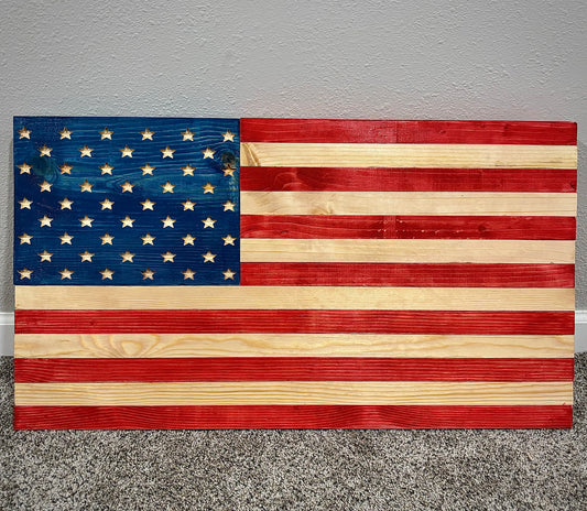 Wooden American Flag