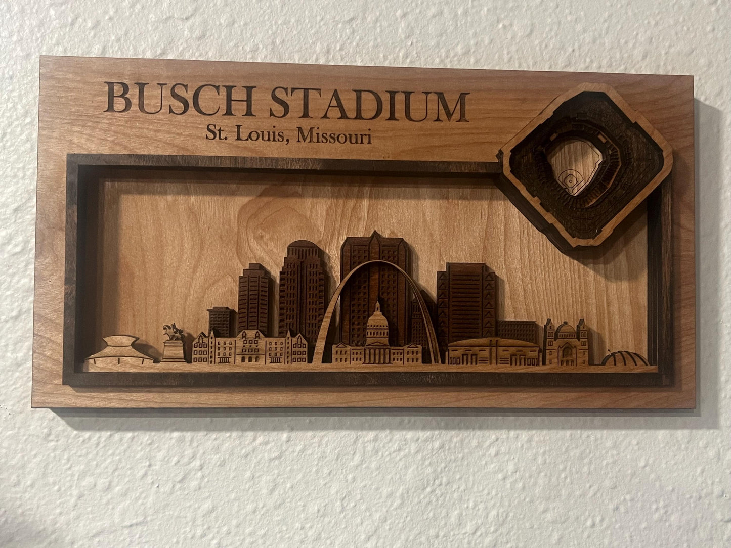 St. Louis Cardinals Gift | Busch Stadium Wooden Wall Art | Cardinals Fan Baseball Decor