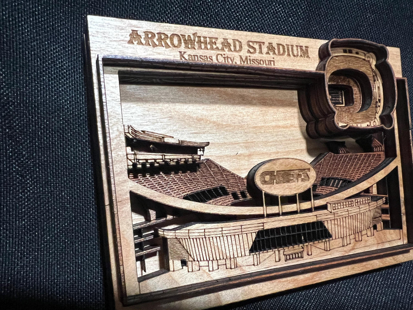 Arrowhead Stadium 3D Wood Magnet – Kansas City Chiefs Gift, Football Fan Decor