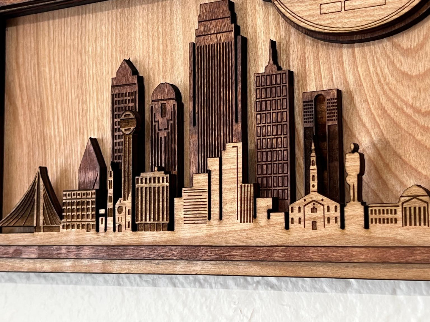 Laser-Cut AT&T Stadium 3D Wood Wall Art – Dallas Cowboys Stadium Map, Man Cave Decor