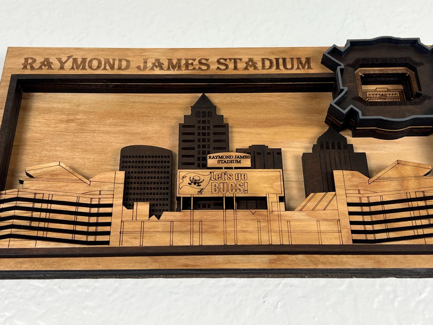 Raymond James Stadium 3D Wood Sign – Personalized Tampa Bay Buccaneers Wall Art