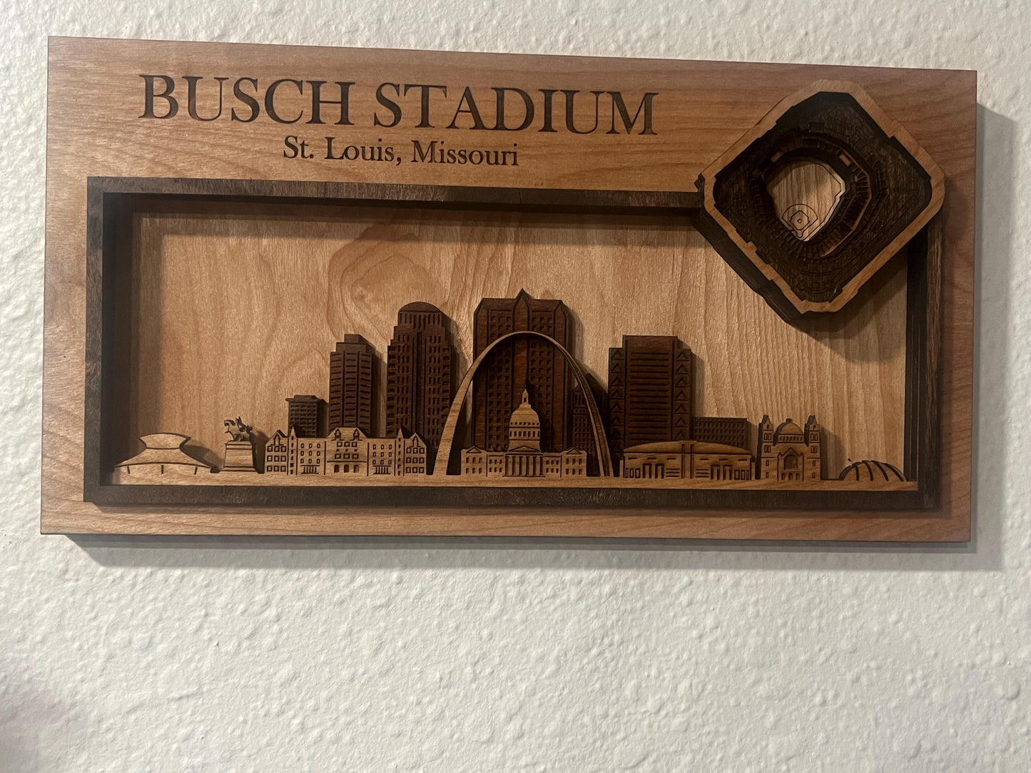 St. Louis Cardinals Gift | Busch Stadium Wooden Wall Art | Cardinals Fan Baseball Decor