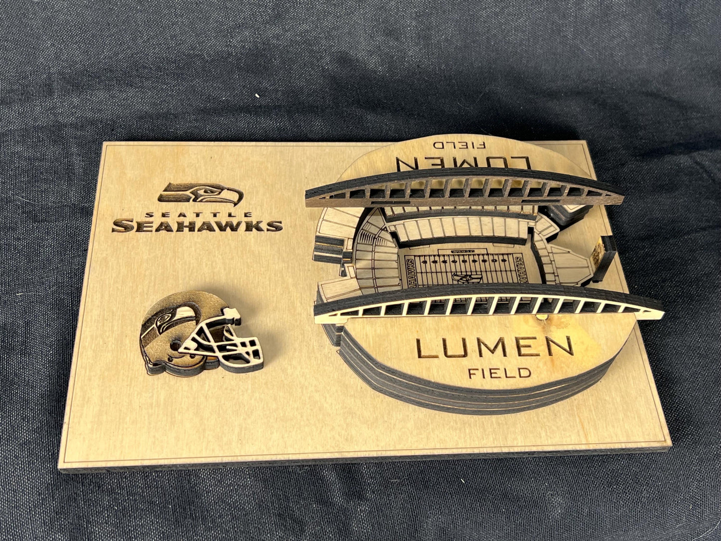 Lumen Field 3D Wood Wall Art | Seattle Football Stadium Decor | Layered Wood Sports Gift