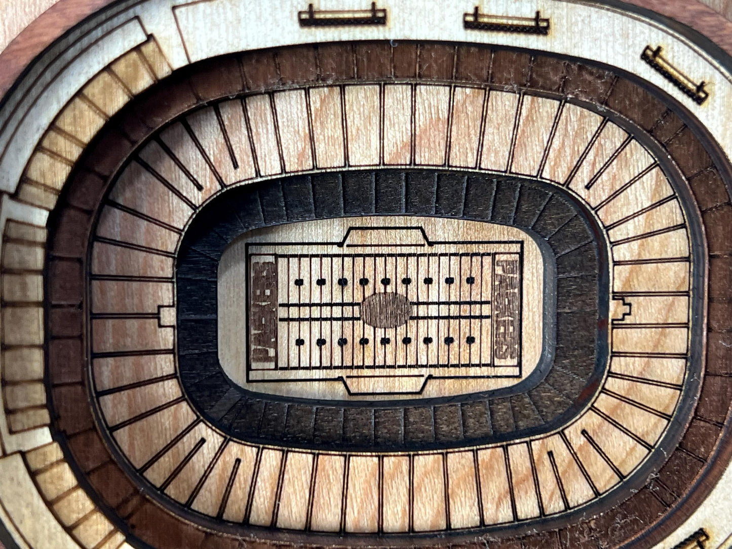 Lambeau Field 3D Stadium Wall Art | Green Bay Packers Wood Sign | Personalized Football Fan Gift