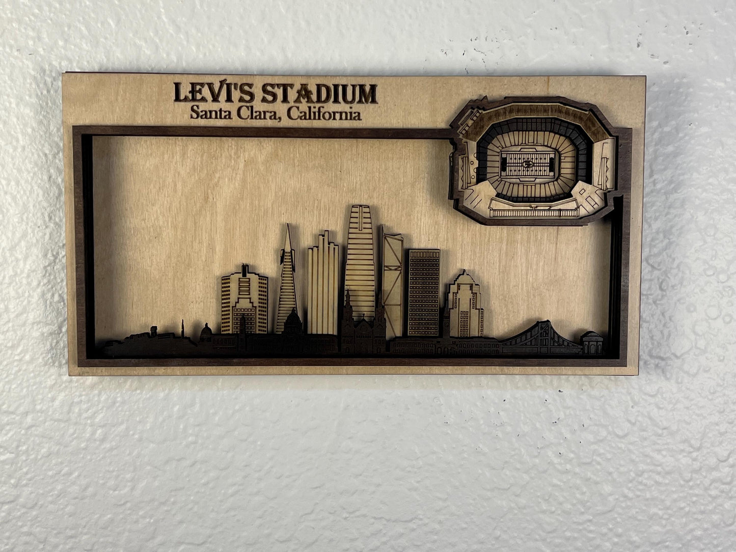 Levi's Stadium 3D Wood Art | San Francisco Skyline Decor