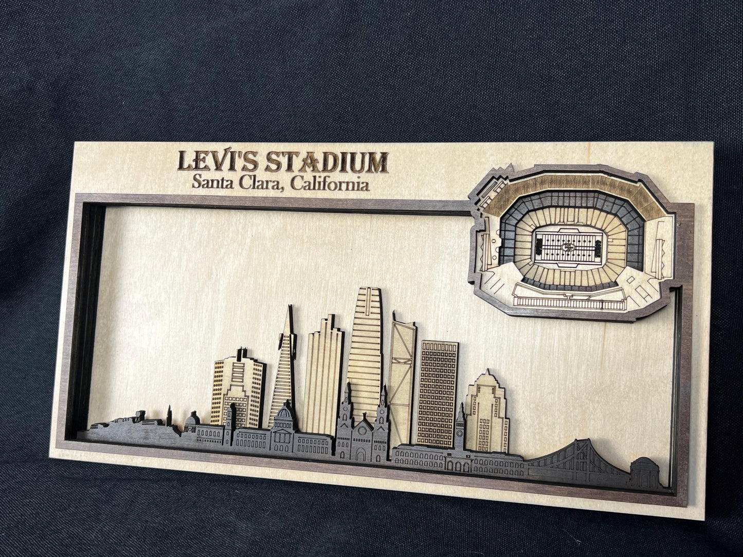 Levi's Stadium 3D Wood Art | San Francisco Skyline Decor