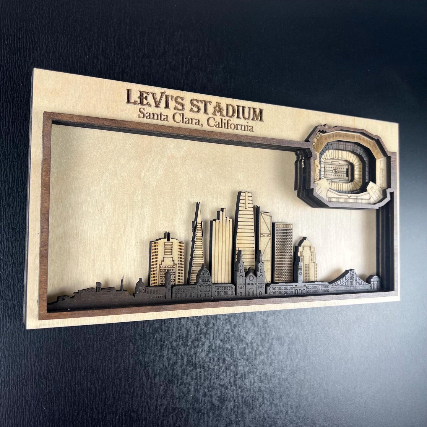 Levi's Stadium 3D Wood Art | San Francisco Skyline Decor