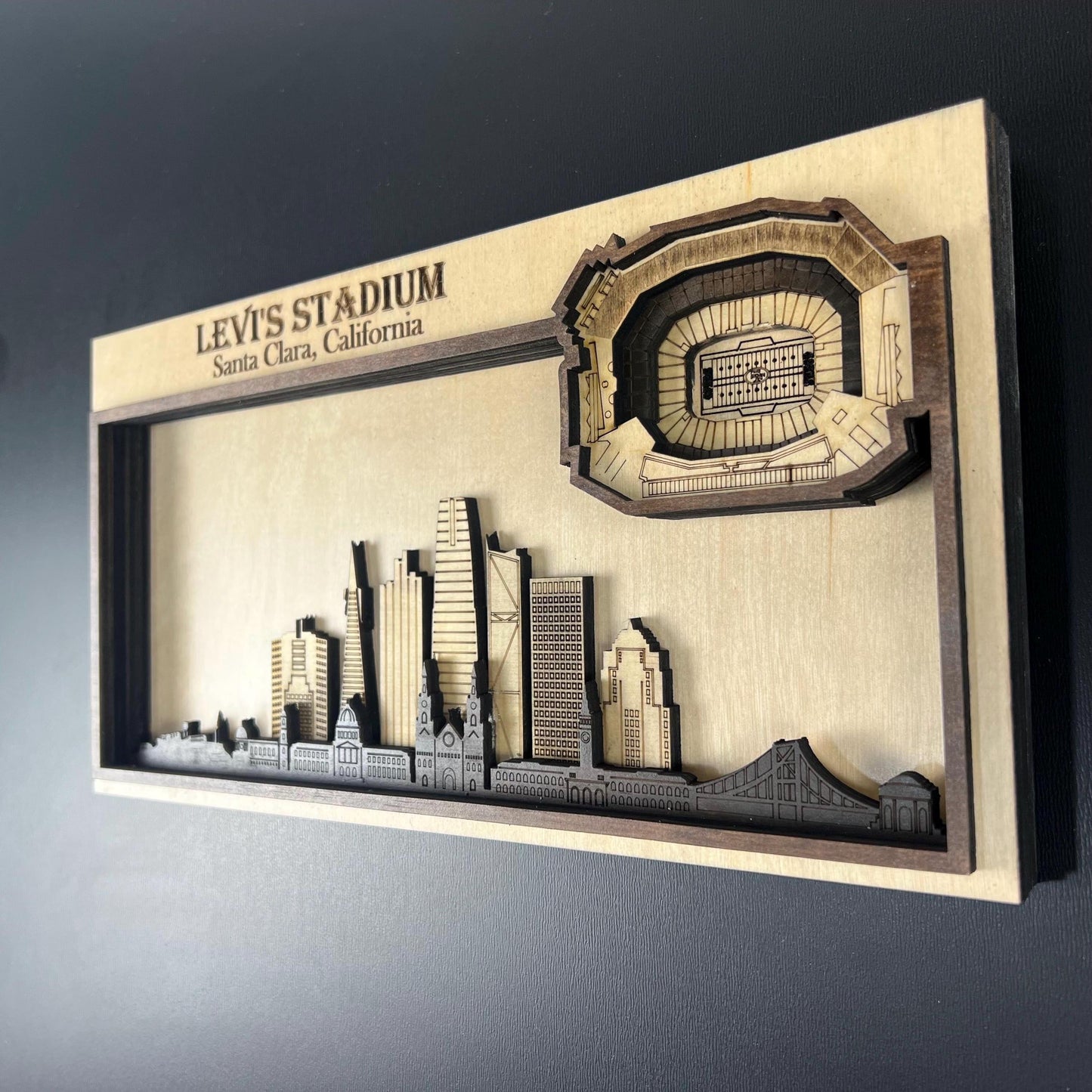 Levi's Stadium 3D Wood Art | San Francisco Skyline Decor