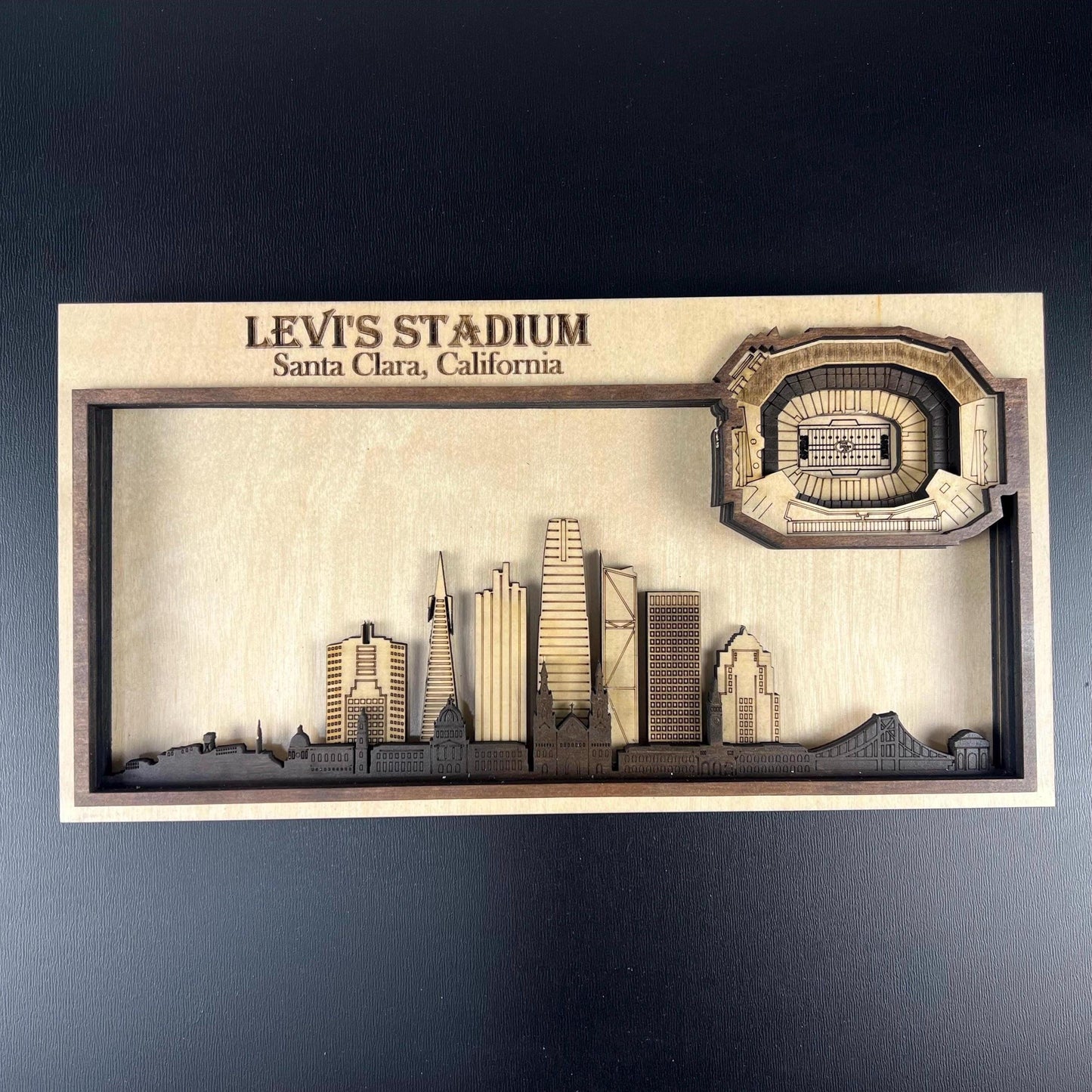 Levi's Stadium 3D Wood Art | San Francisco Skyline Decor