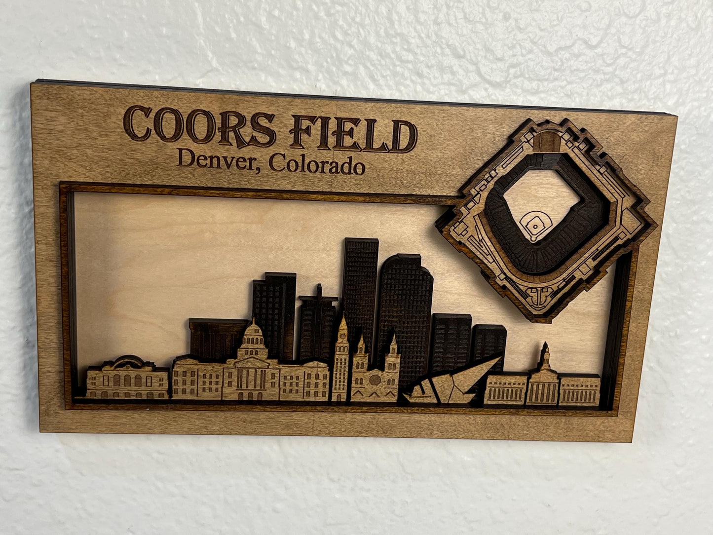 Coors Field Stadium 3D Wood Sign – Personalized Denver Baseball Wall Art