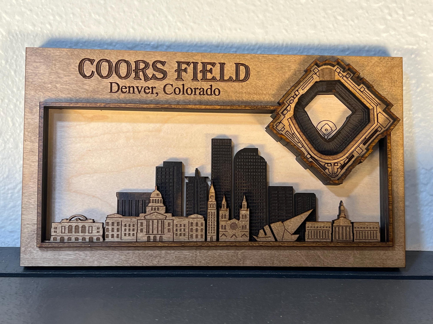 Coors Field Stadium 3D Wood Sign – Personalized Denver Baseball Wall Art