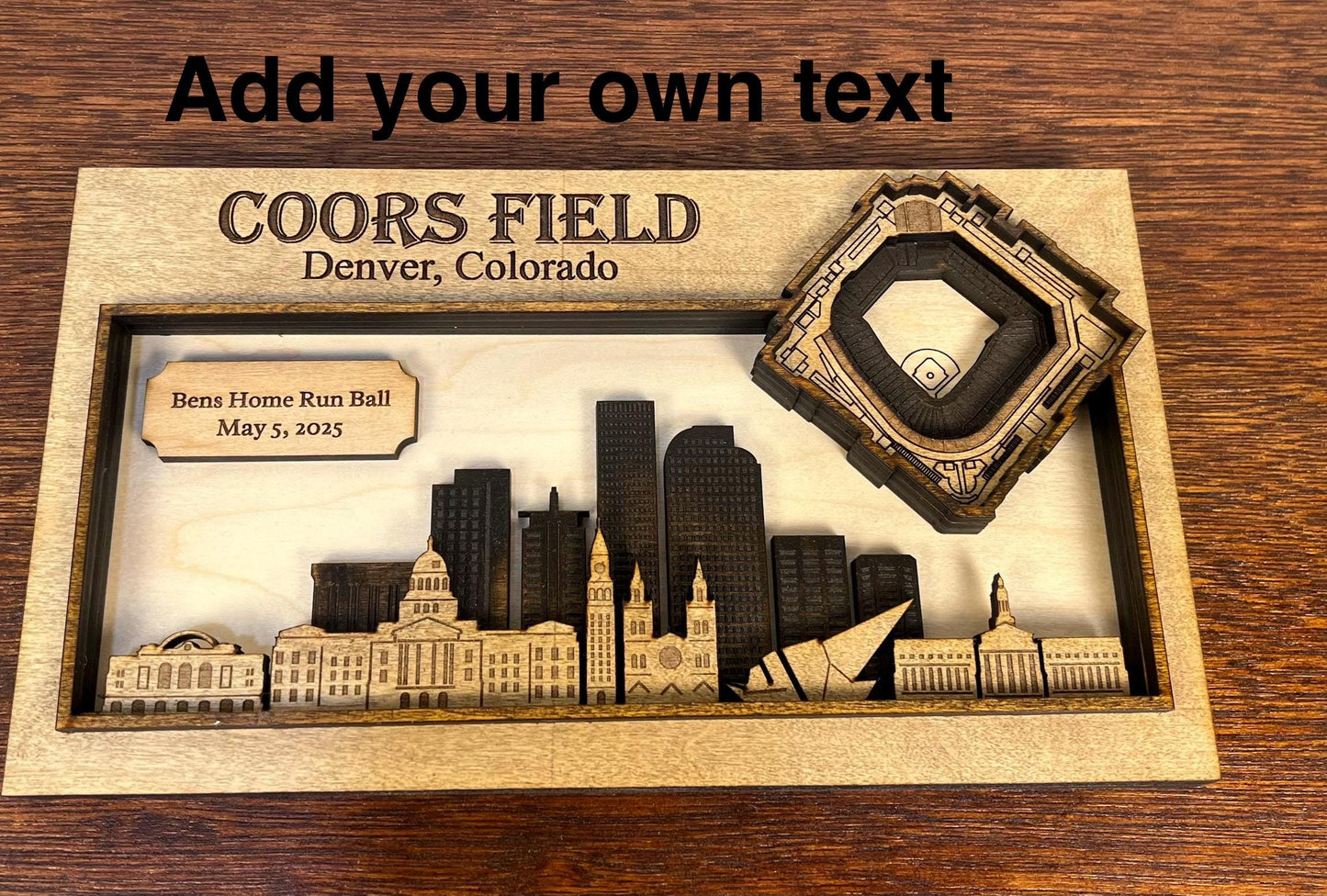 Coors Field Stadium 3D Wood Sign – Personalized Denver Baseball Wall Art