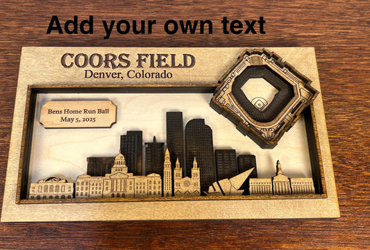 Coors Field Stadium 3D Wood Sign – Personalized Denver Baseball Wall Art