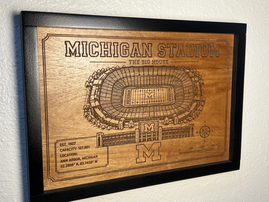 Michigan Stadium – The Big House Wood Wall Art